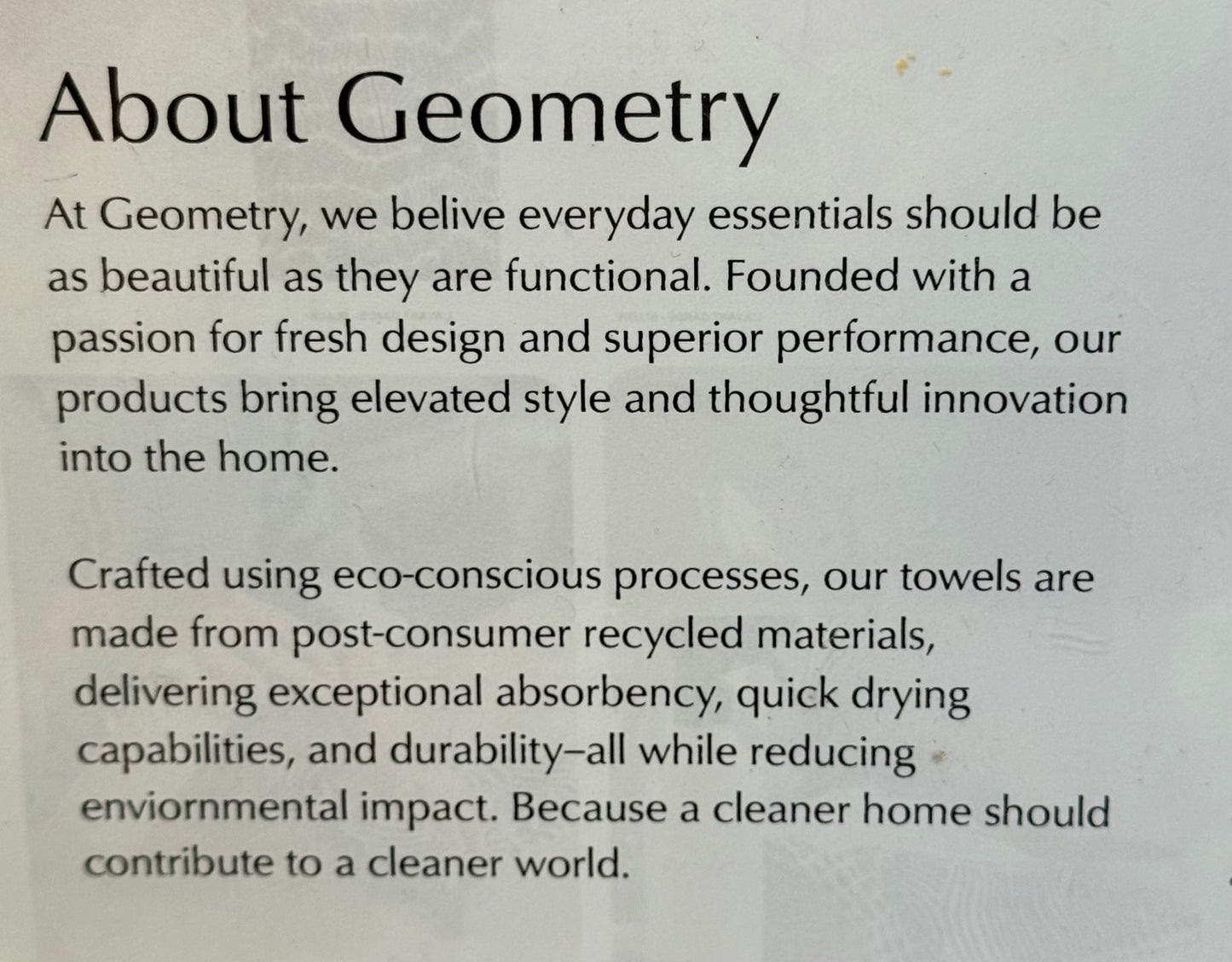 Geometry & L'avant Towel and Cleaner