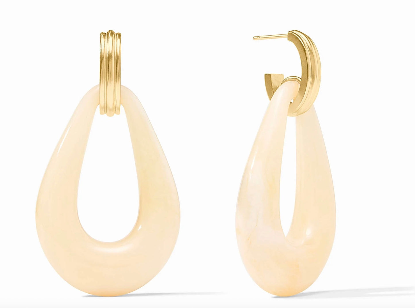 Doorknocker Earrings - Cream