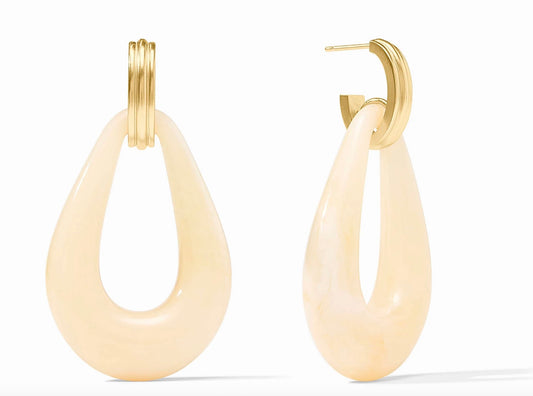 Doorknocker Earrings - Cream
