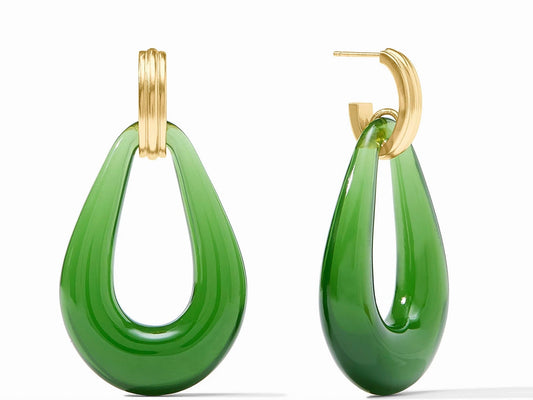 Doorknocker Earrings - Green