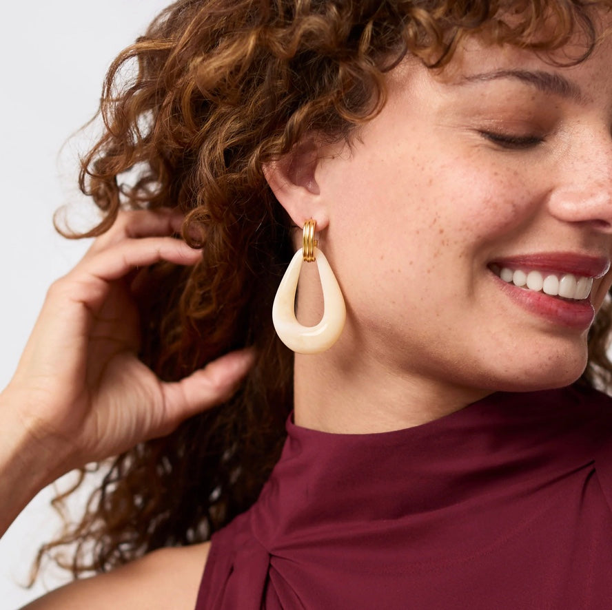 Doorknocker Earrings - Green