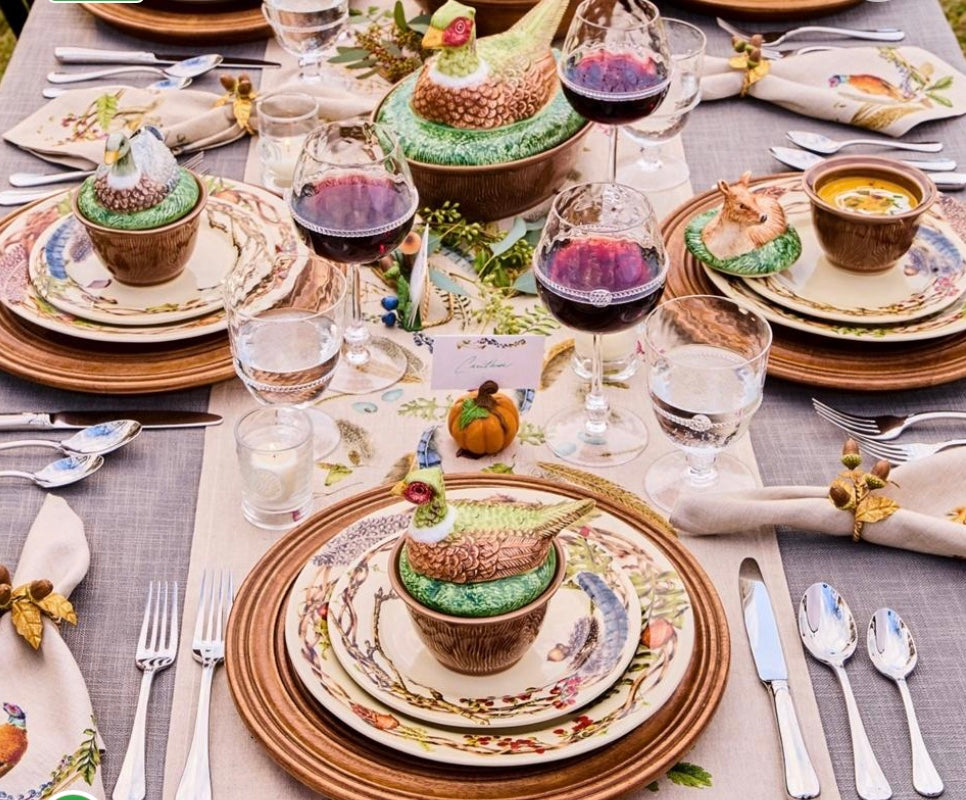 Pheasant bowl with lid by Juliska