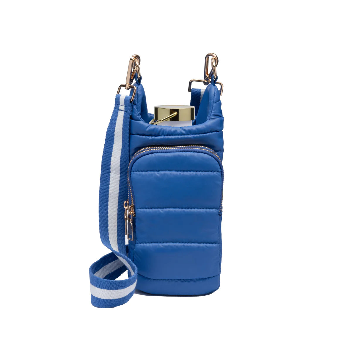Royal Blue bag with Blue and White Striped Strap